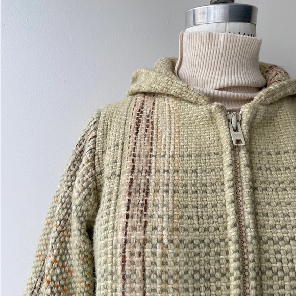 Vintage 1970's Martine Gruber Handwoven Wool Coat Size Small/Medium - Picture 3 of 6